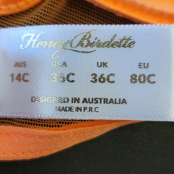 Honey Birdette Vibrant Orange and Pink Bra Set Lot 126 - Picture 12 of 12